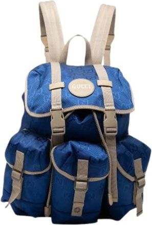 Gucci Pre-owned Backpacks, female, Blue, Size: ONE SIZE Pre-owned Off The Grid Backpack