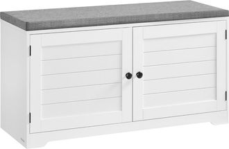 Vasagle Banco zapatero de 3 niveles de 35,5 x 101 x 52,5 de color blanco