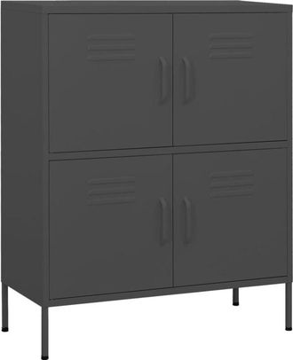 vidaXL Storage Cabinet Anthracite 80x35x101.5 cm Steel Vidaxl