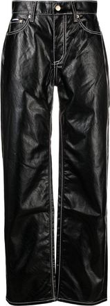 Eytys high-waist faux-leather trousers - women - Polyurethane - 29/30 - Black