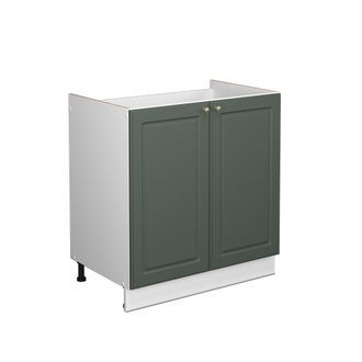 Vicco Armario Bajo Para Fregadero Fame-line, Verde Dorado Casa De Campo, 80 Cm Sin Encimera Vicco