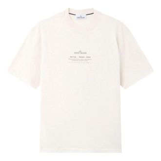 Stone Island Stone Print Regular Fit T-Shirt Ivory L1S1521000-01S0285-V0093