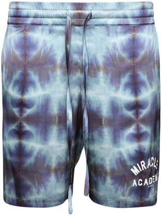 Nahmias Shorts sportivi con fantasia tie dye - Blu
