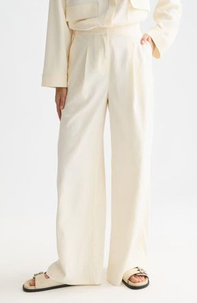 Scotch & Soda Eleni Jacquard Wide Leg Pants in Eggnog at Nordstrom, Size X-Large