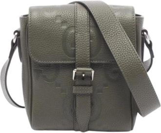 Gucci Pre-owned Messenger Bag - Heren - Vintage Schoudertas - Groen - ONE Size - Leer - Vintage