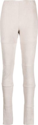 Kristensen Du Nord panelled suede leggings - women - Goat Skin - 0 - Neutrals