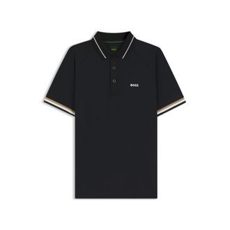 BOSS Active slim-fit polo shirt with branded details