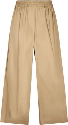 Max Mara Wkdgolfo Trousers - female - Max Mara - Wide Trousers - Brown - 2XS - Trousers
