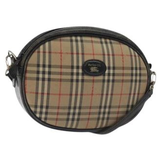 Burberry Pre-owned Cross Body Bags, female, Beige, Size: ONE SIZE Pre-owned Canvas Shoulder Bag