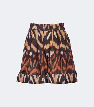 Zimmermann Shorts Aster in seta con stampa