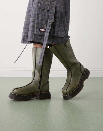 Dr. Martens Buzz - Stivali alti verde oliva