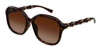 Gucci GG2061SA Asian Fit 002 Womens Sunglasses Tortoiseshell Size 55