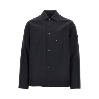 Stone Island Virgin wool-blend cloth overshirt Man L