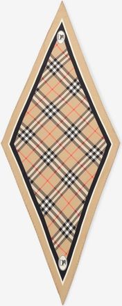 Burberry Check Knight Stamp Silk Scarf