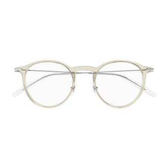Montblanc MB0099O002 Browline Full Rim Eyeglasses - Beige