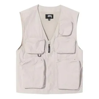 St&uuml;ssy Nylon Approach Vest Off White 115579