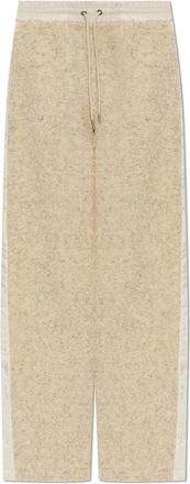 Moncler Wijde broek - Dames - Sweatpants - Beige - S - Satijn - Broeken