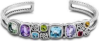 Samuel B. Mixed Stone Cuff Bracelet in Silver Multi at Nordstrom Rack