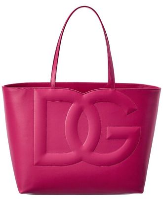 Dolce & Gabbana Dg Logo Medium Leather Tote