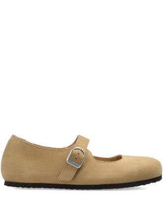 Birkenstock Santa Clarita leren loafers met gesp - Beige