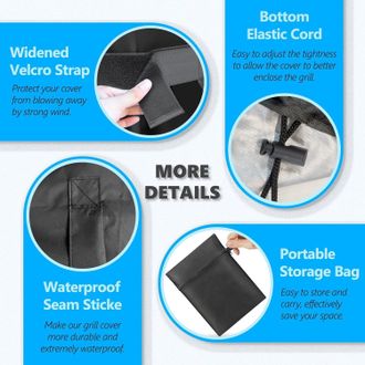 OEM Funda Para Barbacoa, Resistente E Impermeable, De Tejido 420d Para Exteriores, Protecci&oacute;n Contra La Intemperie, 14561117 Cm, Color Negro