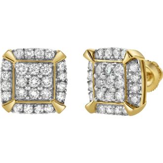 LuvMyJewelry Cuffs 14K Yellow Gold Diamond Stud Earrings - 0.96ct. at Nordstrom