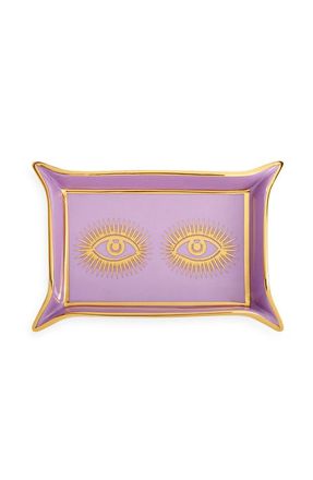 Jonathan Adler Eyes Valet Decorative Tray in Lavender /Gold at Nordstrom