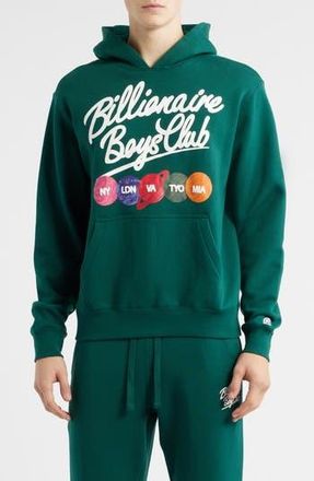Billionaire Boys Club Script Cotton Graphic Hoodie in Rain Forest at Nordstrom Rack, Size Xx-Large R