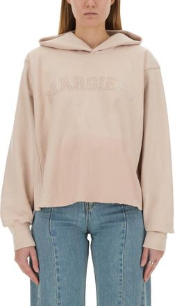 Maison Margiela Pink Logo Hood Sweatshirt