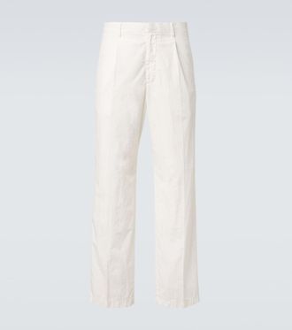 Auralee Pantalones rectos de algod&oacute;n