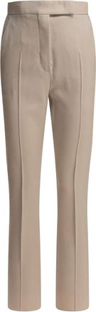 Max Mara Turbigo Broeken - Dames - Slim Fit Broeken - Beige - M - Wol - Broeken