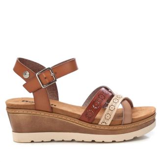 Xti Womens Wedge Sandals In Camel
