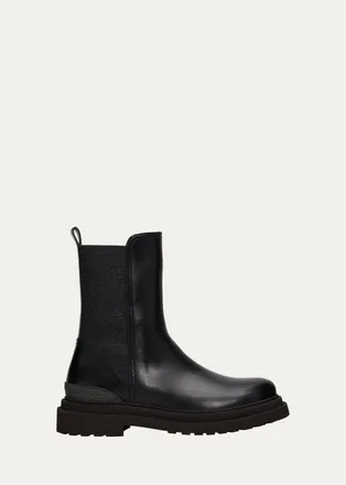 Brunello Cucinelli Leather Chelsea Boots