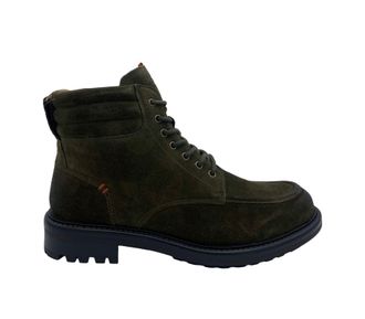 Stepney Workers Club Osprey Londen The Pentney Gewaxed Su&egrave;de Heren Khaki Boots