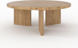 Rendez-Vous D&eacute;co Mesa Baja Redonda De Madera Maciza De Mindi - Galia