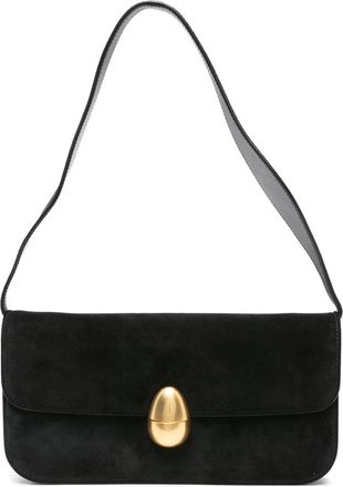 Neous Clasp-fastening Suede Shoulder Bag