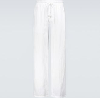 Vilebrequin Pantalones de lino con cord&oacute;n