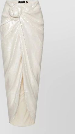 Rotate sequin knot midi skirt
