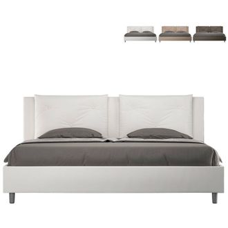 Itamoby Cama Doble 180x200 King Size Contenedor Acolchado Appia K Color: Blanco - Versi&oacute;n: Modelo Est&aacute;ndar