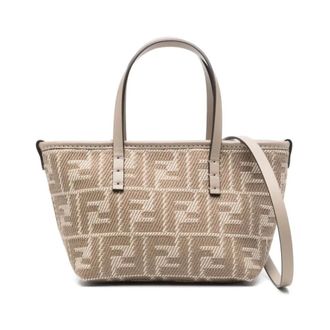 Fendi Tote Bags, female, Beige, Size: ONE SIZE Shopping