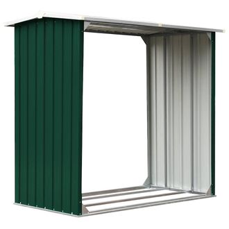 vidaXL Vidaxl - Caseta De Jard&iacute;n Para Le&ntilde;a Acero Galvanizado Verde 172x91x154cm