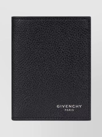 Givenchy calfskin card holder embossed signature