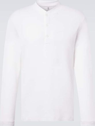 Brunello Cucinelli Cotton and silk Henley shirt