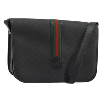 Gucci Pre-owned Cross Body Bags, female, Black, Size: ONE SIZE Pre-owned Vintage Shoulder Bag