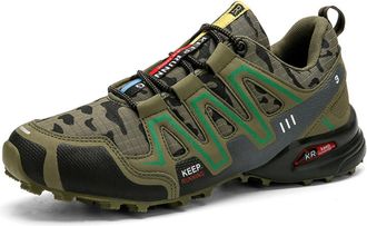 Generic Men Shoes, Mens Walking Shoes Outdoor Hiking Sandals Anti Slip Strappy Footwear with Breathable Hiking Ready Design Army Green