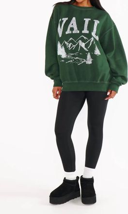 Show me your Mumu Stanley Vail Graphic Sweatshirt In Dark Green