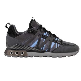 Cruyff Mens Fearia Suede Hex-Tech Trainers (Grey Blue) - Size UK 11