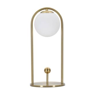 Mauro Ferretti Lámpara de mesa con esfera de cristal blanco cm ø 21x47