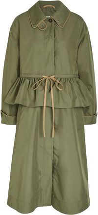 Damson Madder Myrtle Multi-way Cotton-blend Trench Coat - Green - 16 (UK16 / XL)