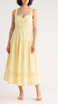 Maisie Cotton Poplin Midi Dress in Butter at Nordstrom Rack, Size X-Small